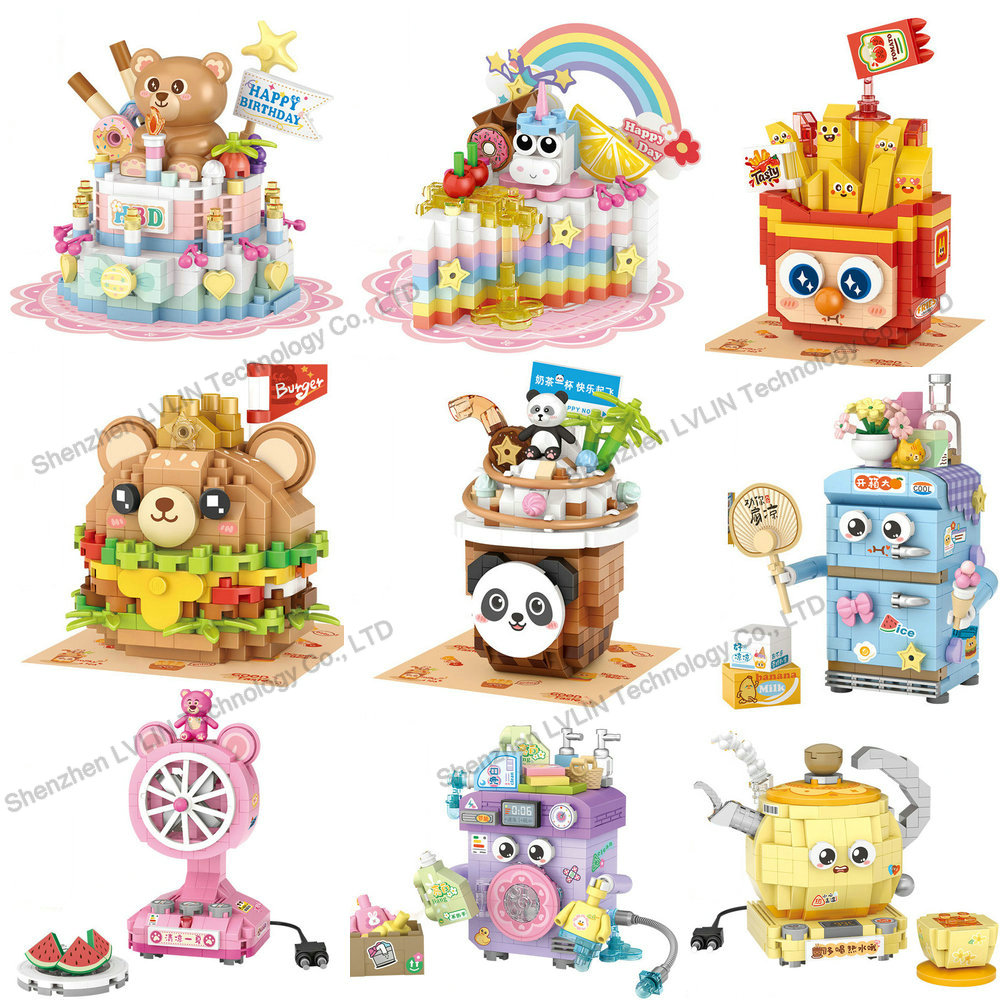 Kids Toys Stores - House Building Blocks Household Appliance Dessert