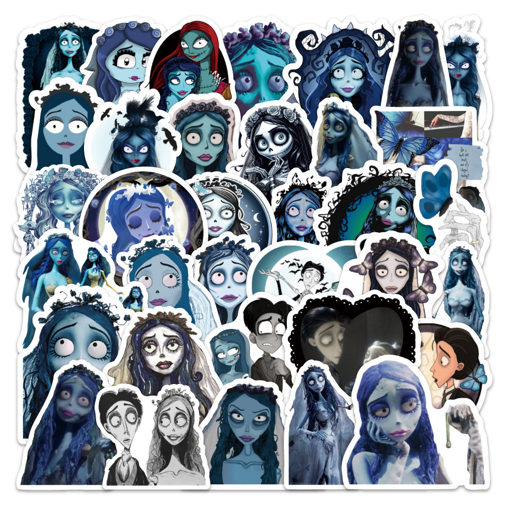 Kids Toys Cartoon Images - 10/50PCS Corpse Bride Cartoon Image Stickers