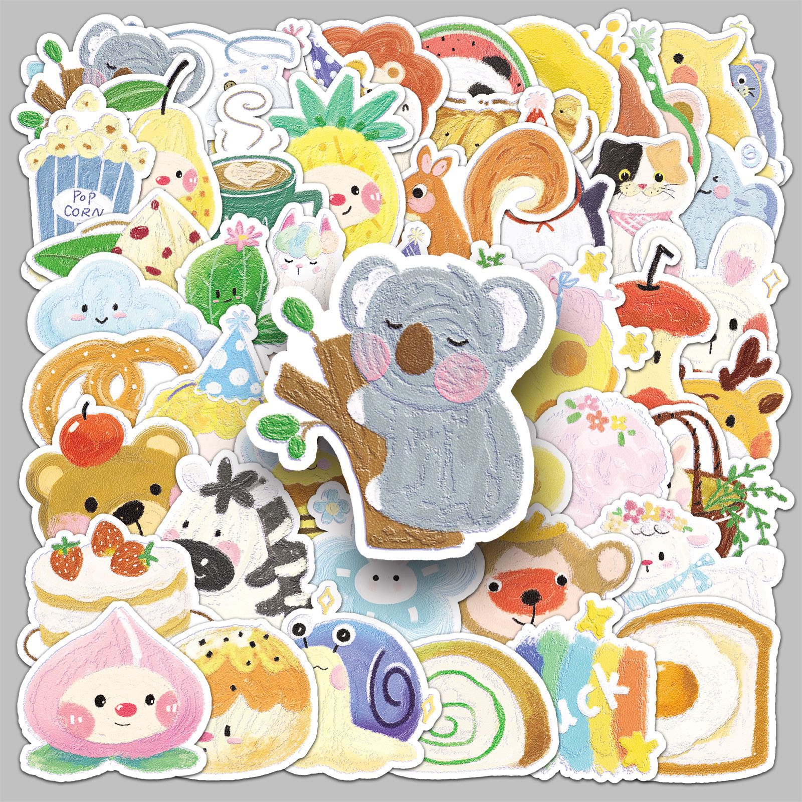 Kids Toys Cartoon Images - 50PCS Oil Painting Style Stickers Cartoon