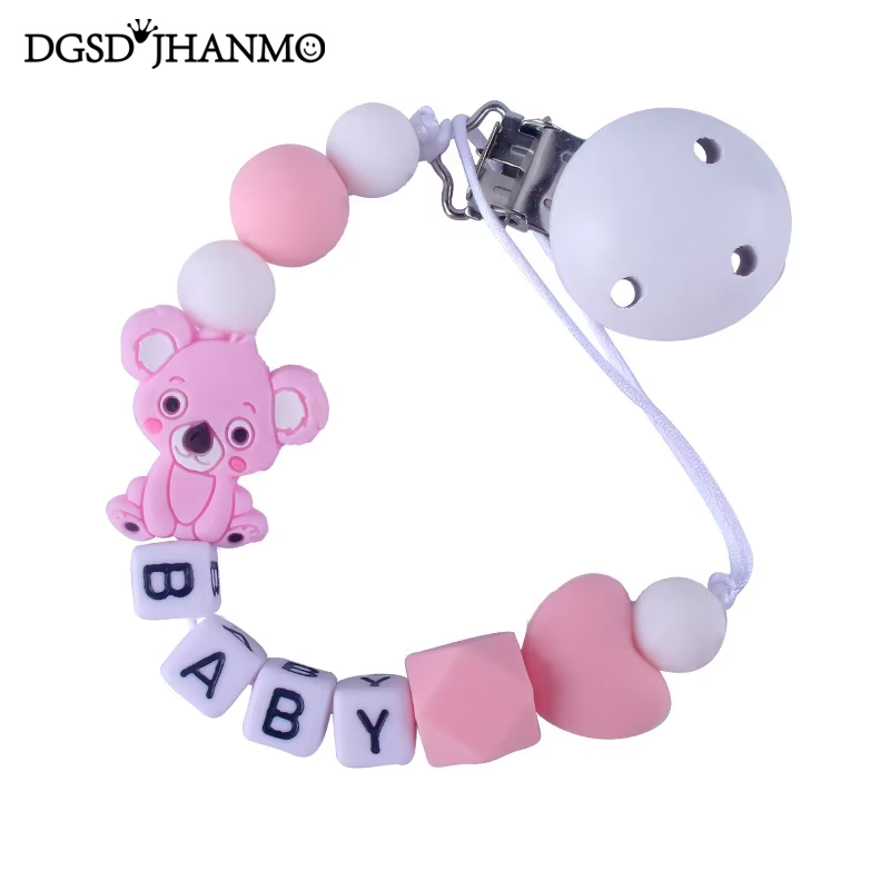 Kids Toys New Born - Free Personalized Name Baby Pacifier Chains
