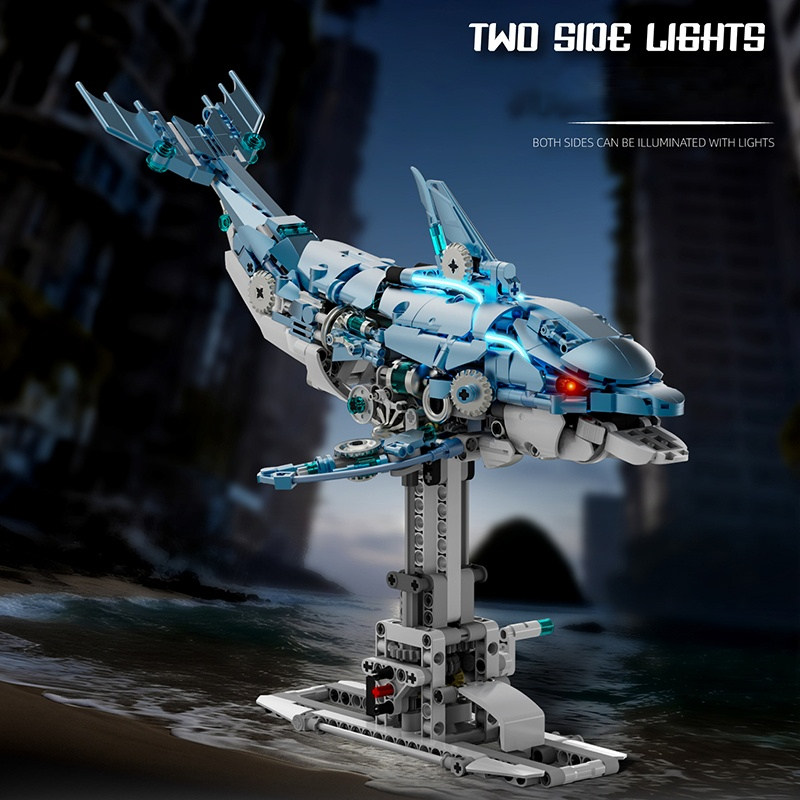 Kids Toys Unique - Mechanical Dolphin Building Blocks with Moving