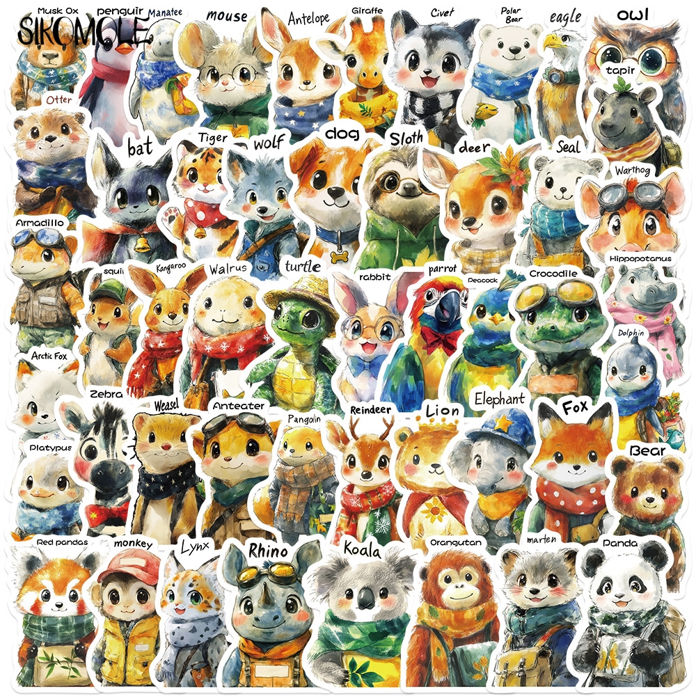 Kids Toys Names - 10/30/50pcs Cartoon Cute Animals Name Caption
