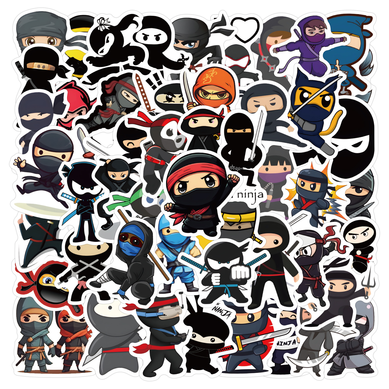 60PCS Ninja Samurai Cartoon Im - Kids Toys Cartoon Images recensione e prezzo