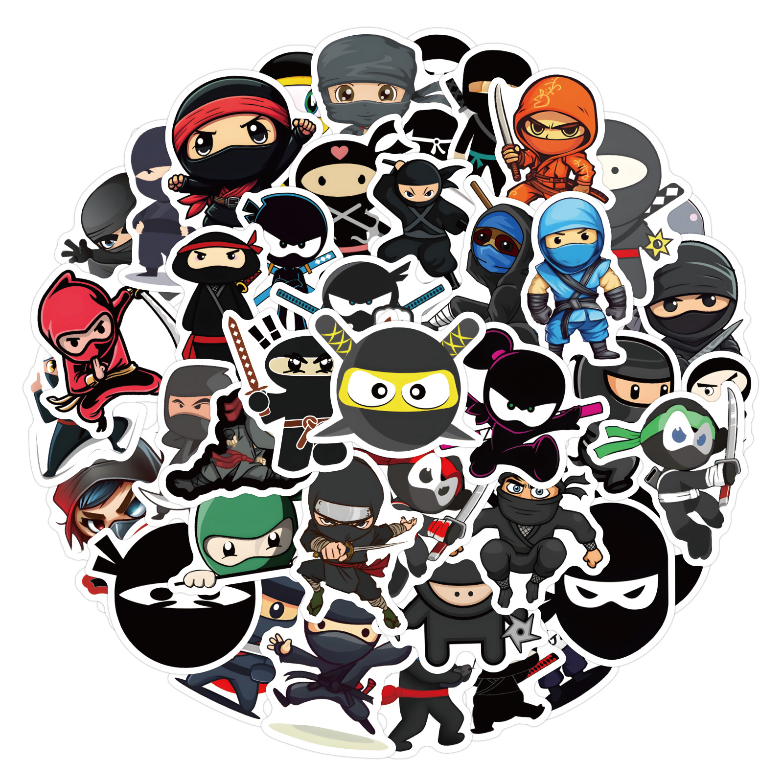 60PCS Ninja Samurai Cartoon Im - Kids Toys Cartoon Images recensione e prezzo