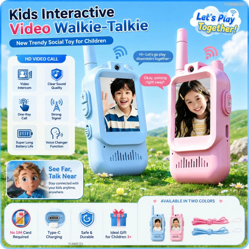 2PCS Kids Video Walkie Talkies - Toys For Kids Video recensione e prezzo