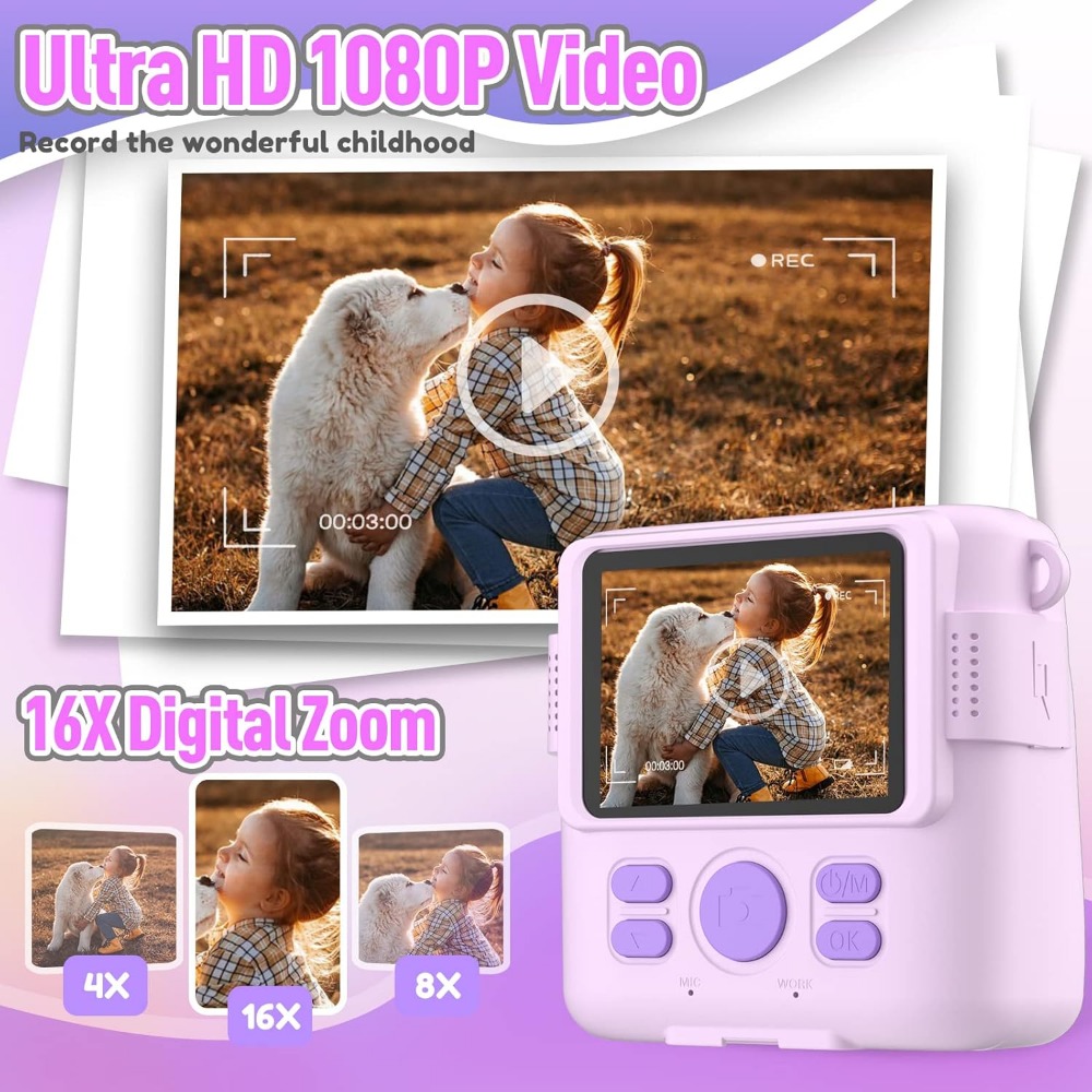 Instant Print Camera for Kids, - Toys For Kids Video recensione e prezzo