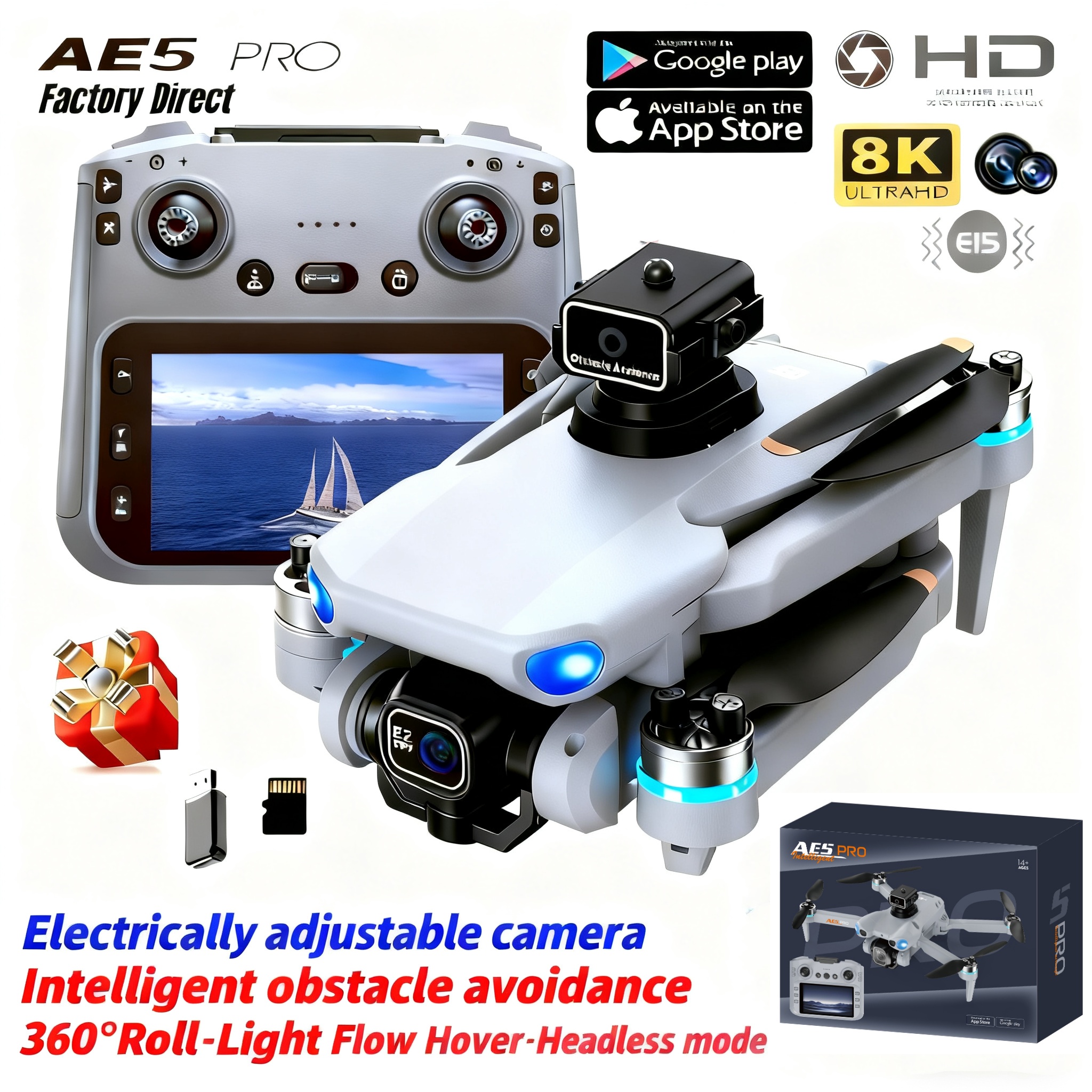2026 New AE5 Pro Drone 8K HD 4 - Toys For Kids Video recensione e prezzo