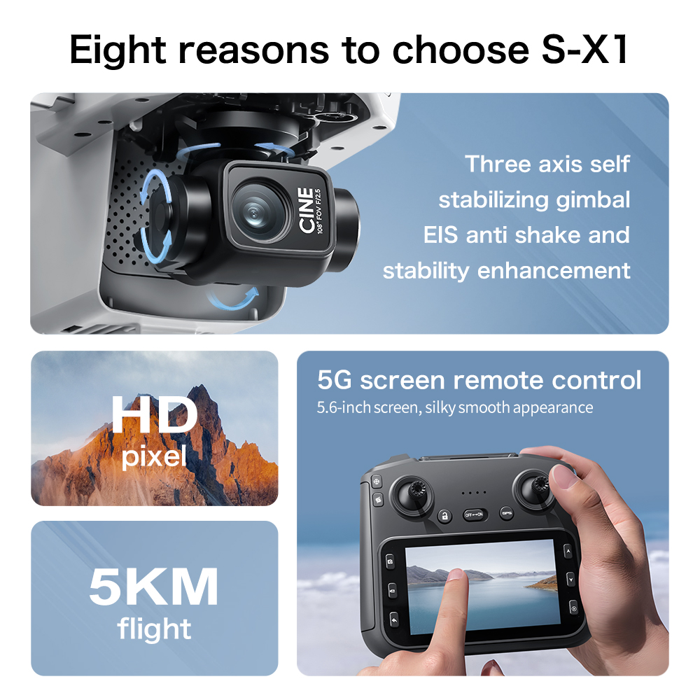 Lenovo S-X1 Drone 8K HD Profes - Toys For Kids Video recensione e prezzo