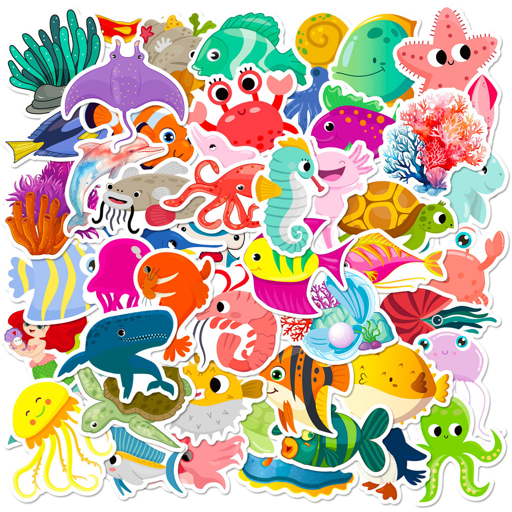 50Pcs Marine Life Stickers Dol - Kids Toys Stores recensione e prezzo
