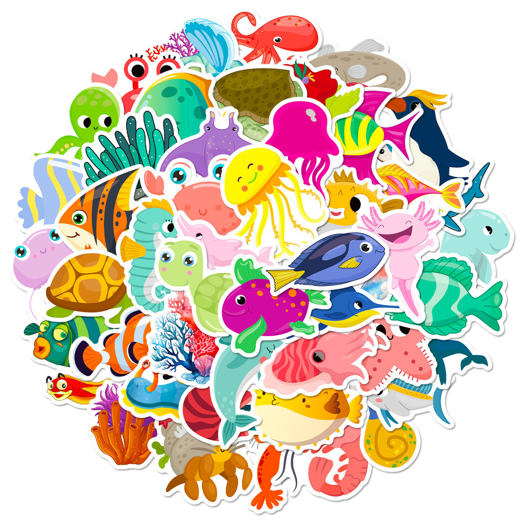 50Pcs Marine Life Stickers Dol - Kids Toys Stores recensione e prezzo