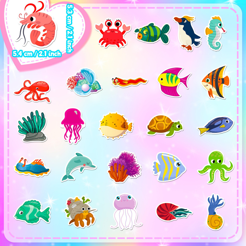50Pcs Marine Life Stickers Dol - Kids Toys Stores recensione e prezzo