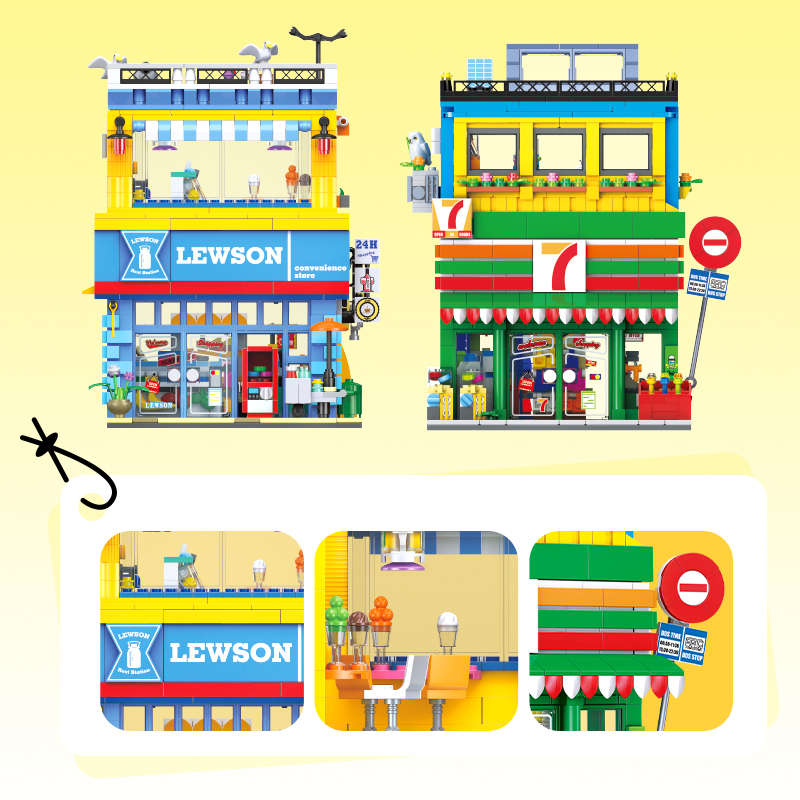 1263+PCS Street Scene Convenie - Kids Toys Stores recensione e prezzo