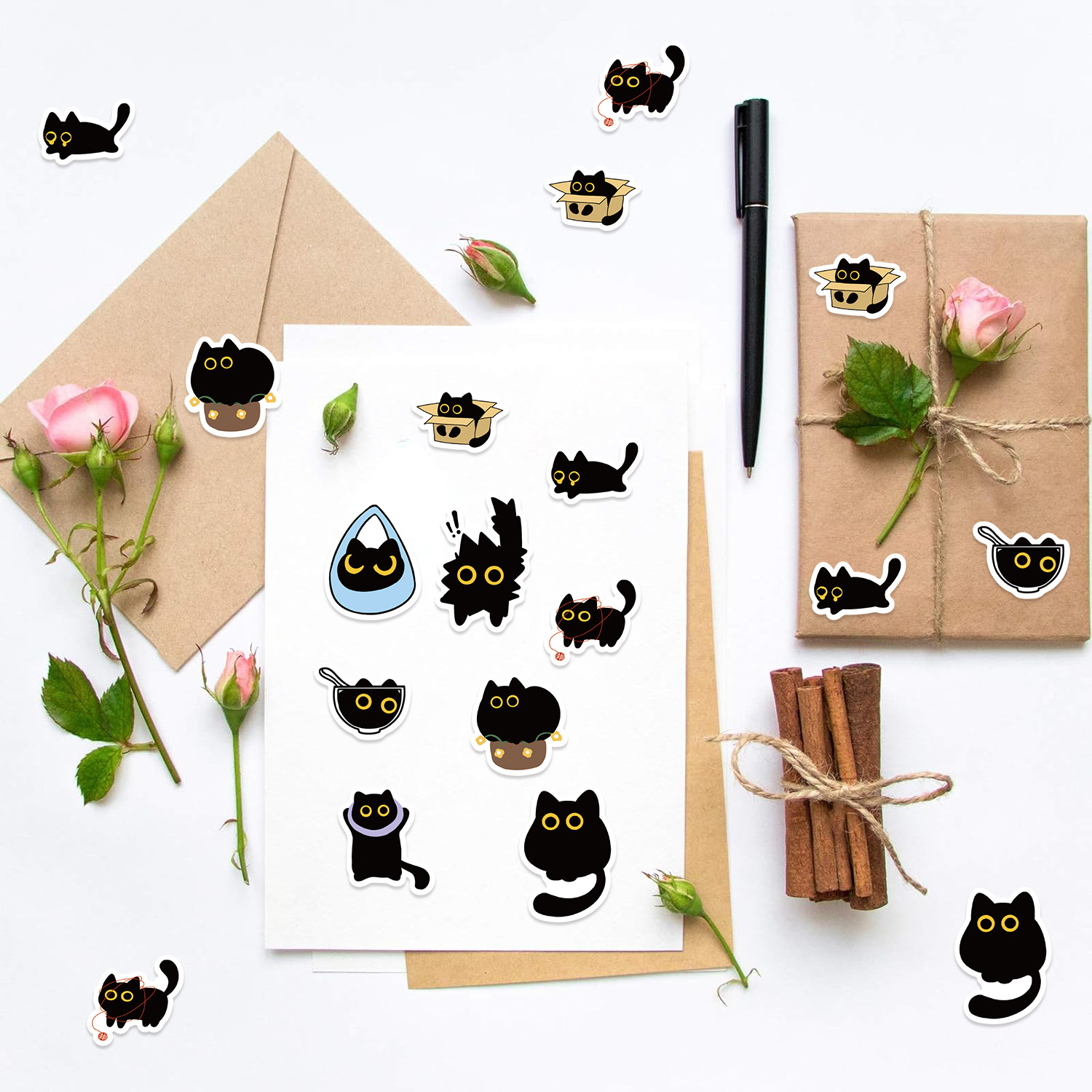 100-500Pcs Cartoon Cat Roll St - Kids Toys Names recensione e prezzo