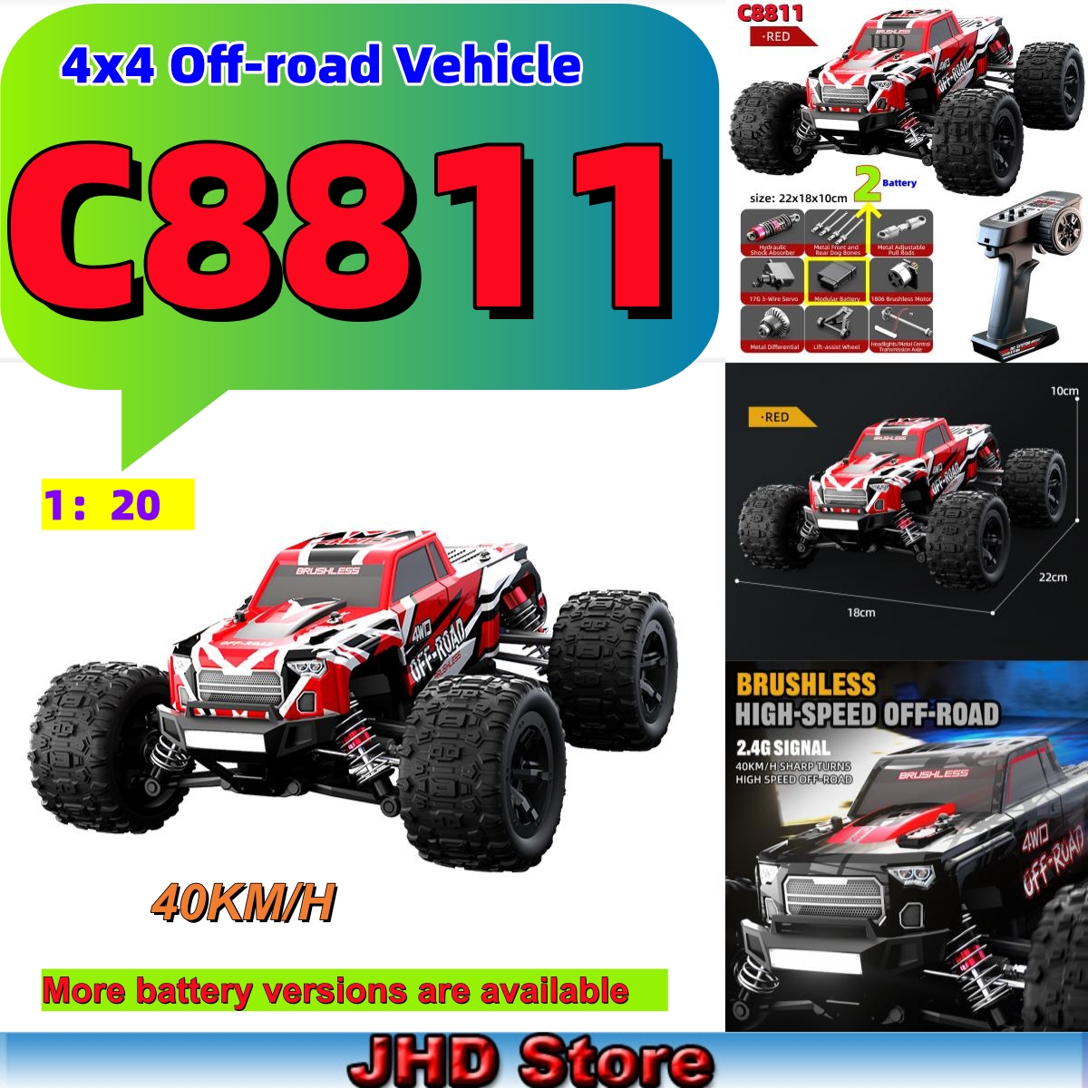 JHD C8811 40KM/H High Speed RC - Kids Toys Under $20 recensione e prezzo