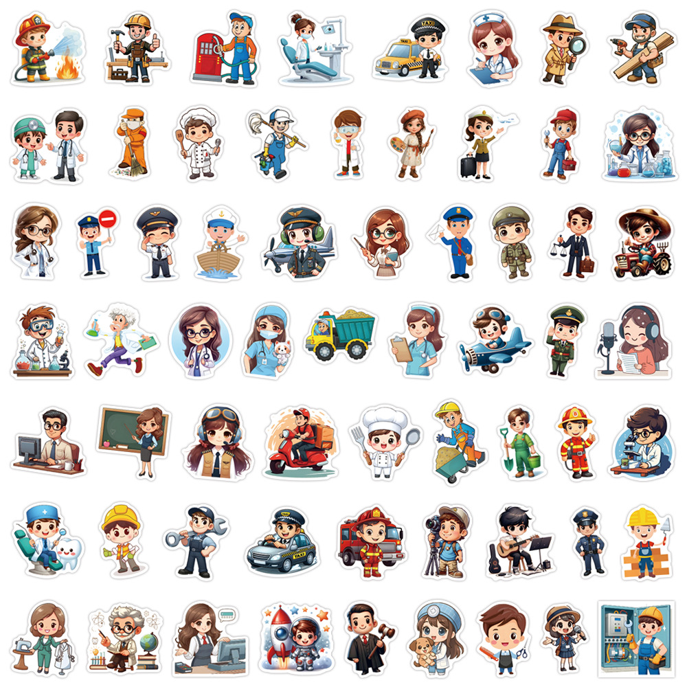 60PCS Career Work Career Stick - Kids Toys Cartoon Images recensione e prezzo