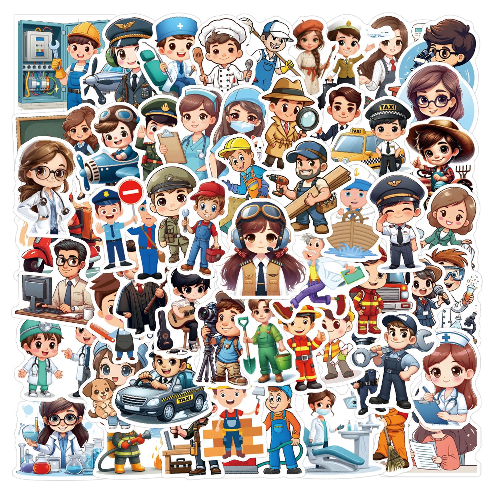 60PCS Career Work Career Stick - Kids Toys Cartoon Images recensione e prezzo