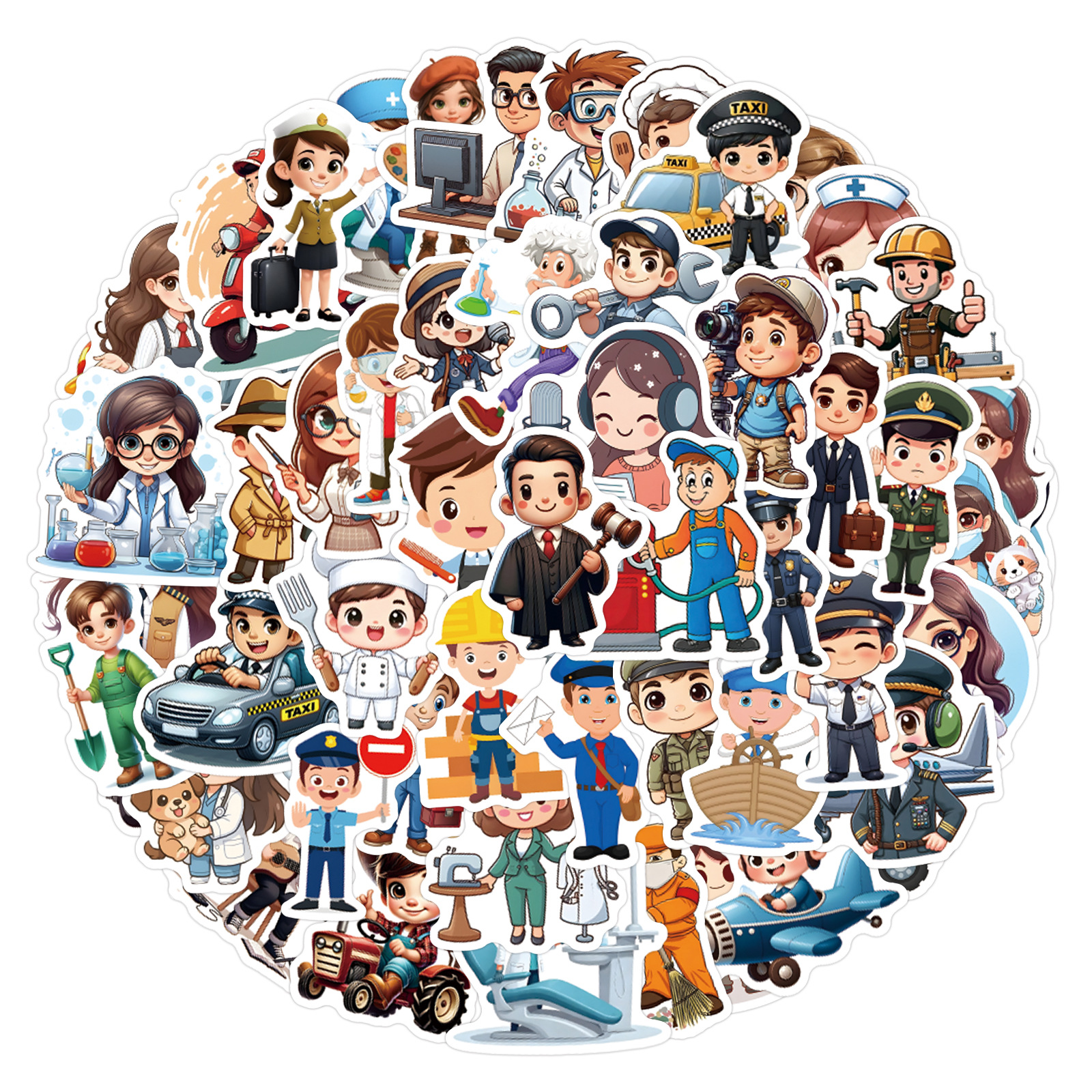 60PCS Career Work Career Stick - Kids Toys Cartoon Images recensione e prezzo