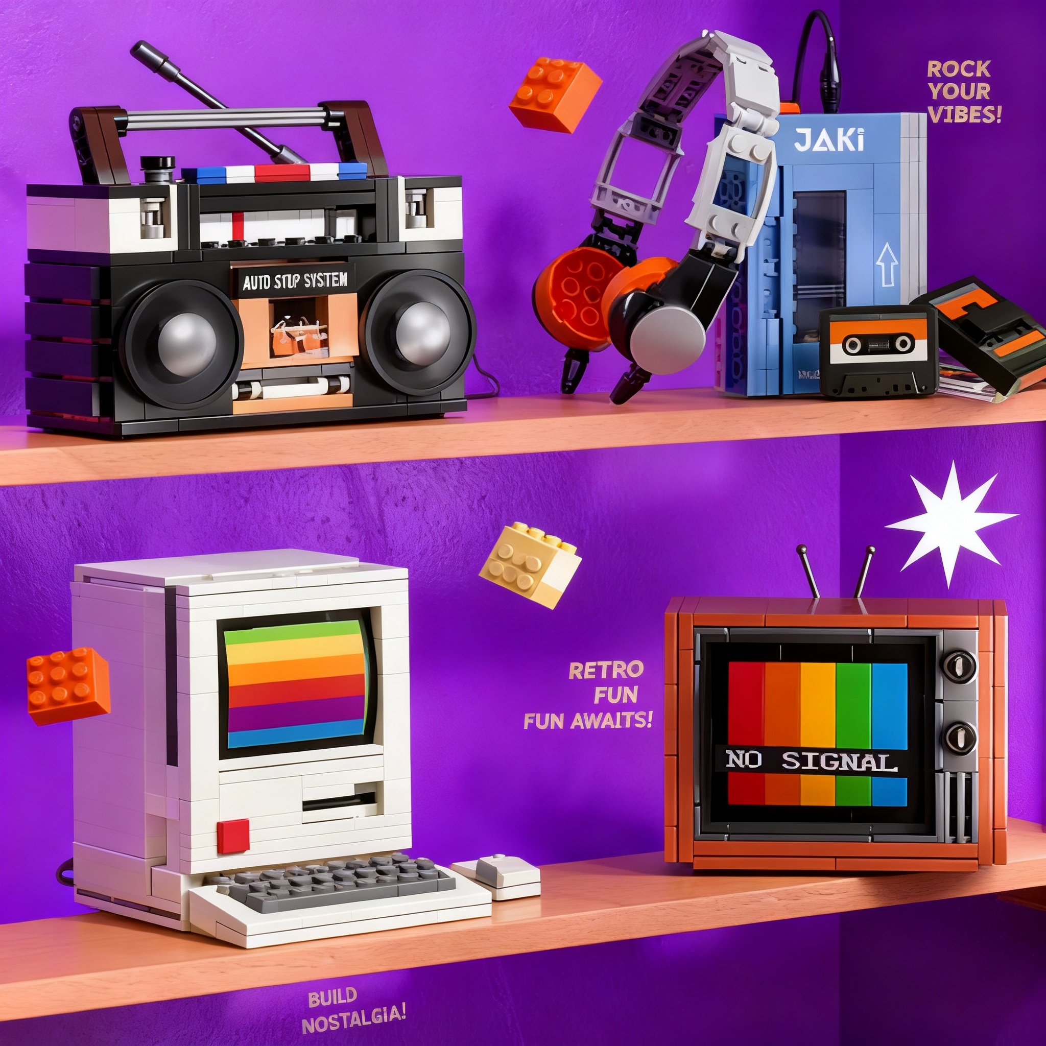 Retro DIY Building Blocks TV R - Lego Building Blocks recensione e prezzo
