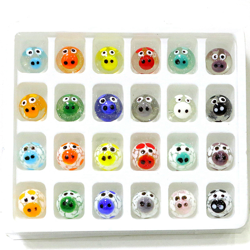 24Pcs Cute Rare Glass Marbles  - Kids Toys Cartoon Images recensione e prezzo