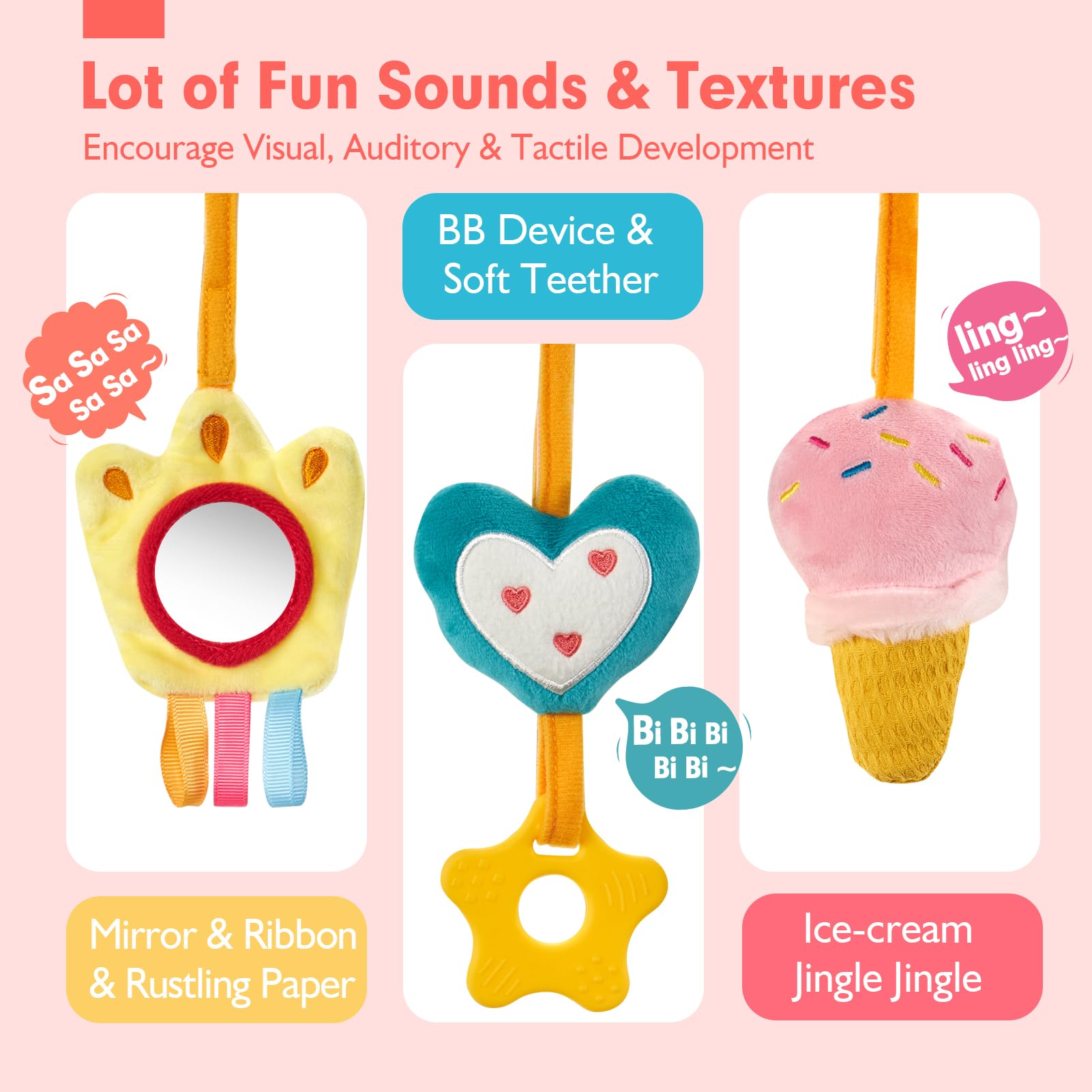 Car Seat Toys for Babies Rattl - Kids Toys New Born recensione e prezzo